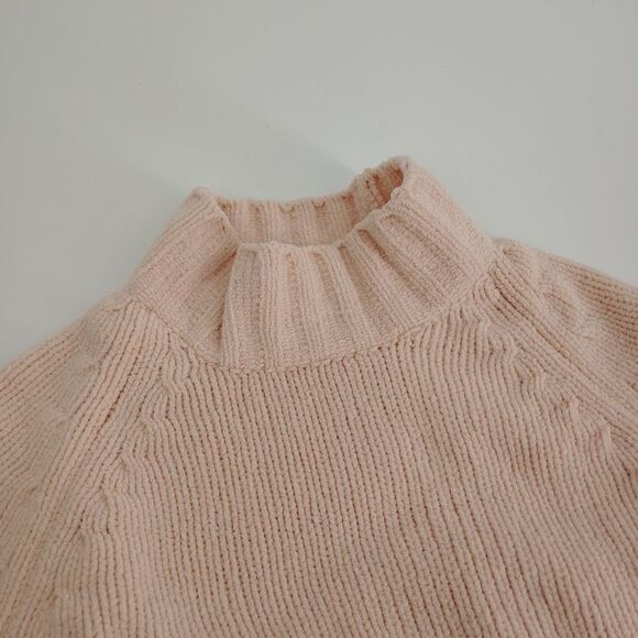 Orvis Sweater Women's Small Mock Neck Ribbed Pink - Picture 3 of 10